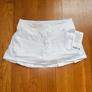 NWT Lululemon Pace Rival midrise skirt skort white size 6